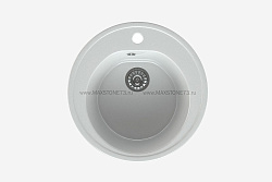MAXSTONE Мойка глянцевая MS-2 (белый металлик) 505*505*200